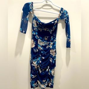 Dreamy floral ruched dress